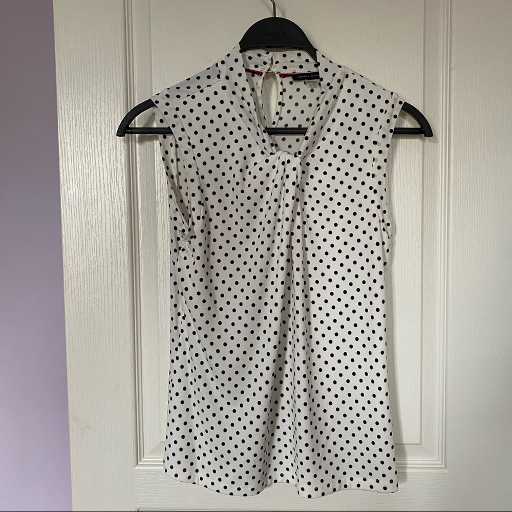 Tommy Hilfiger dot-print sleeveless top